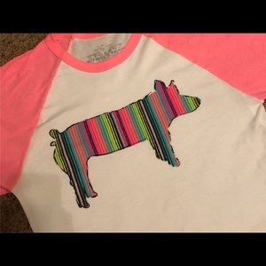 Serape Pig Baseball Tee